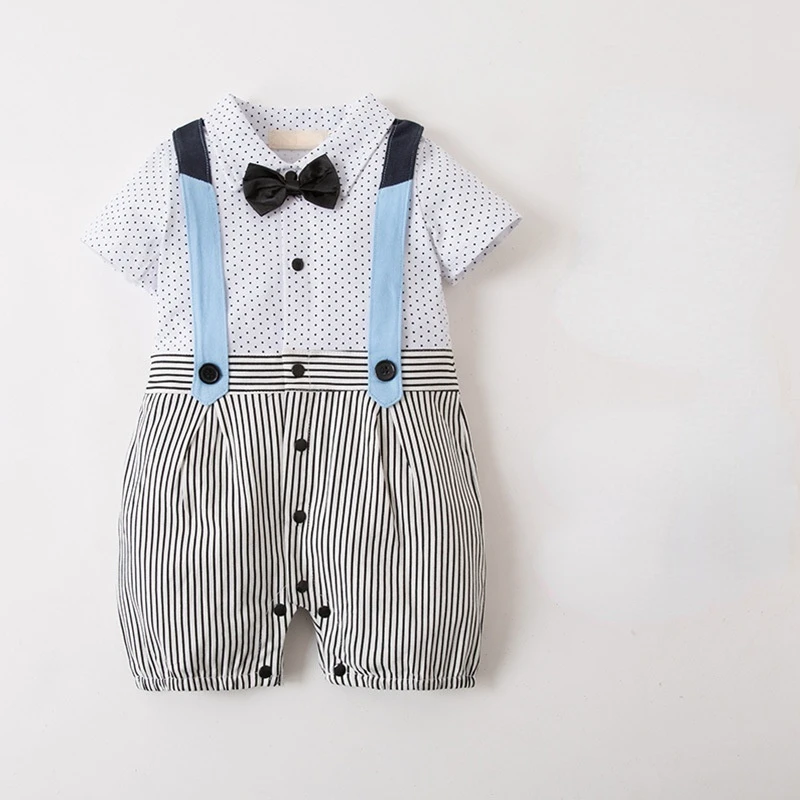 Baby Jungen Gentleman Outfits Anzüge Kleidung Sommer Kinder Einteiliges Strampler Baby Jungen Kleidung