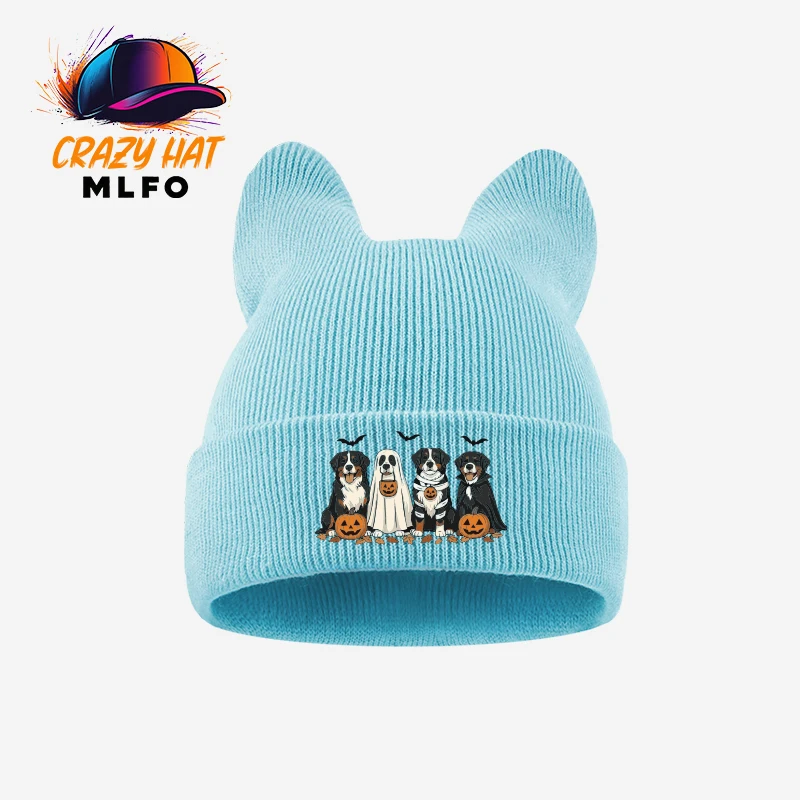 Y2K Vibe Toddler Knit Cold Hat 1‑3Y Colorful Cartoon Frog Print Kids Knitted Beanie Trendy Casual Children Cap view 6