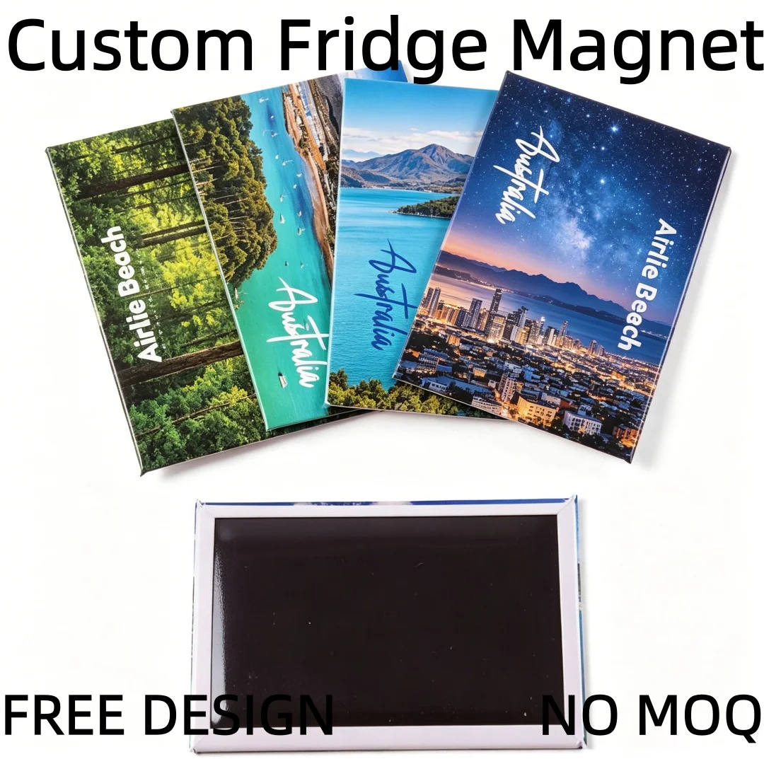 Custom square Refrigerator Magnet Home Decoration Beautiful Scenery Fridge Magnet Sticker Manufacturer Fridge Magnet Souvenir
