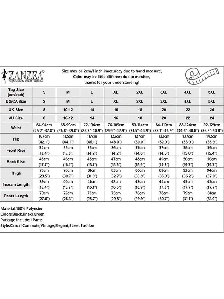 ZANZEA-Calça de perna larga feminina, streetwear coreano, calça curta, casual, solta, cintura alta, moda verão, 2024