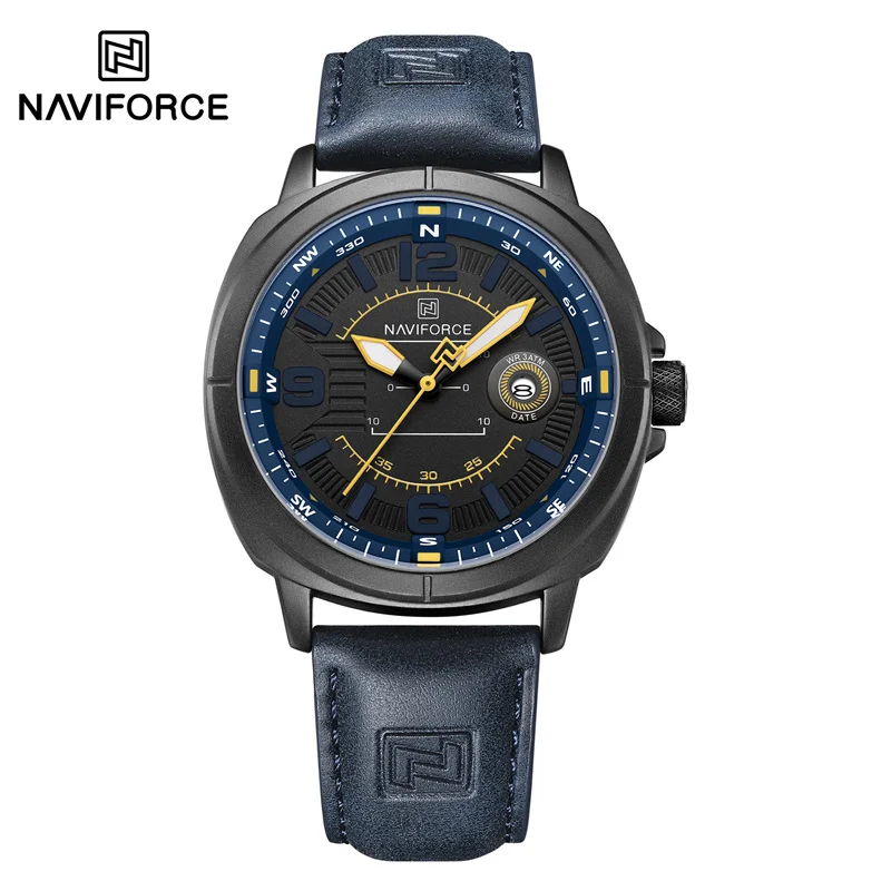 Men's Casual Quartz Watch, Waterproof Leather Strap