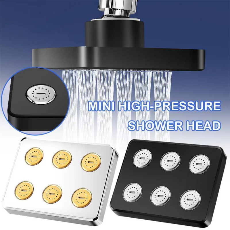 High Pressure Mini Rainshower Magic Water Flow Rainfall Shower Head Water- Saving Shower Bathroom Accessories Showerhead