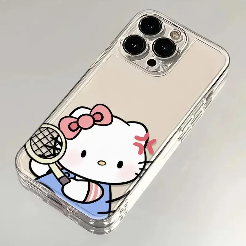 Sanrio Pochacco Hello Kitty Matching Case for iPhone 16 12 13 mini 11 14 15 Pro Max Xs XR 8 Plus Clear Silicone Cover for Couple