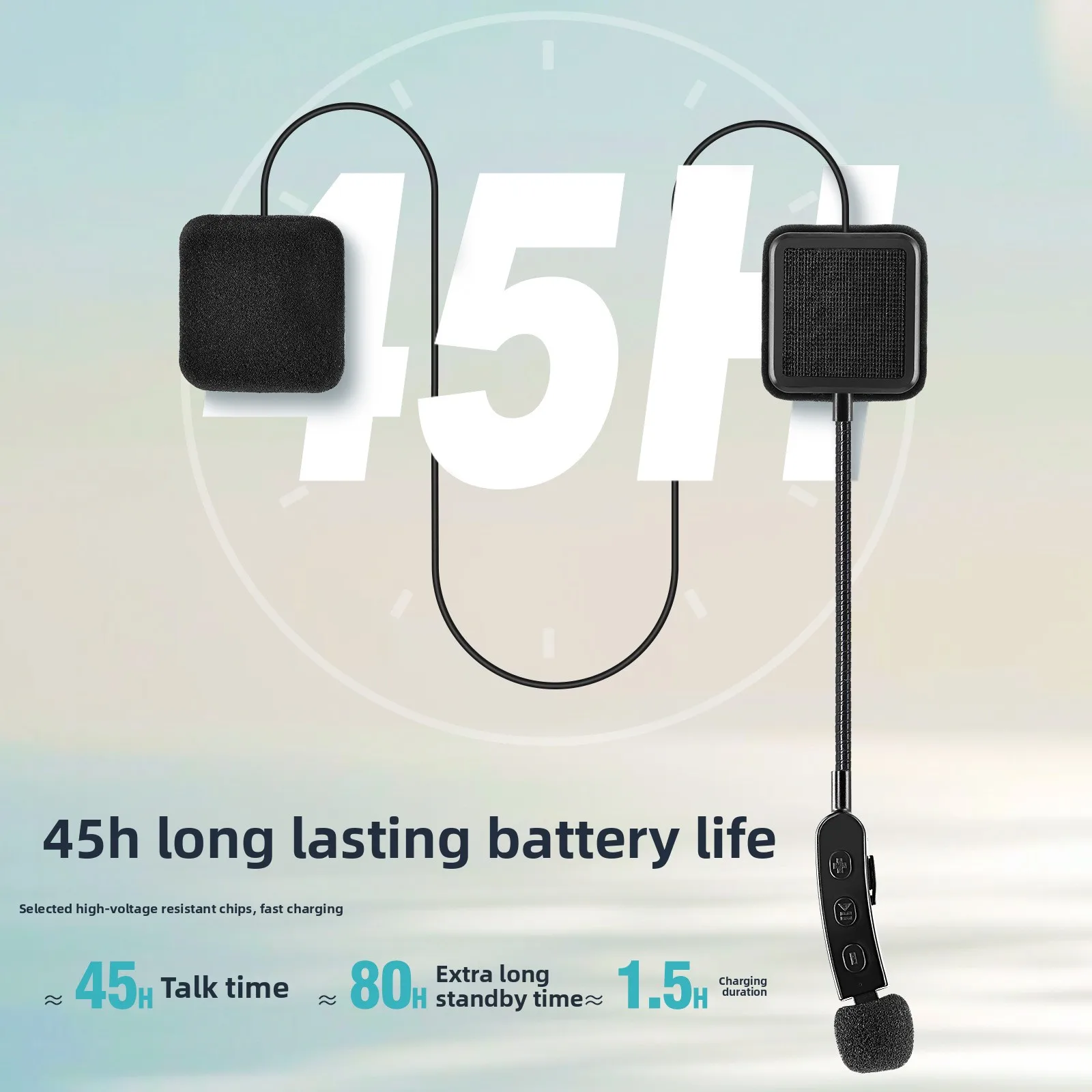 Motorcycle helmet Bluetooth headset wireless remote control integrated built-in head-mounted helmet riding ear