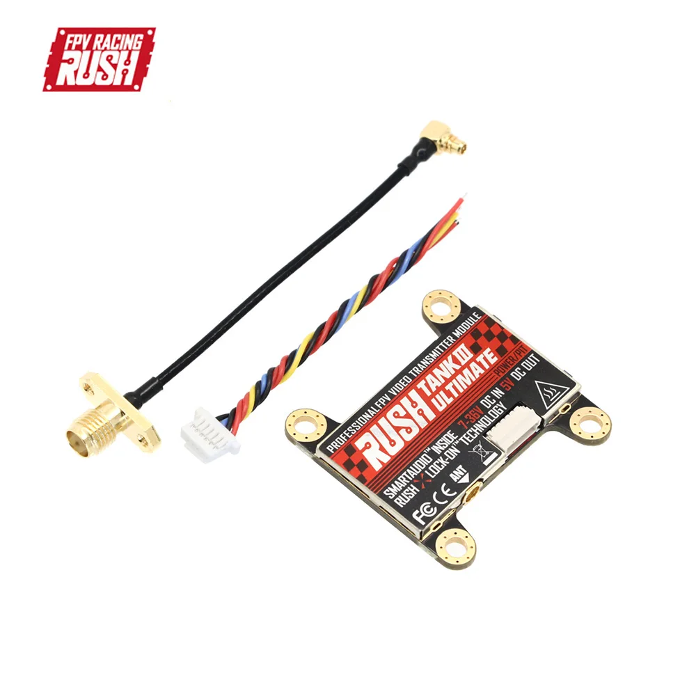 

New RUSHFPV RUSH Tank III Ultimate VTX 5.8G 48CH RaceBand Pitmode 25mW 200mW 500mW 800mW Adjustable FPV VTX 2-8S for FPV Drone