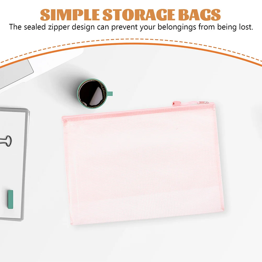 Testing Paper Pouch Zipper Bag Document Mesh Education Supplies Water Proof Student