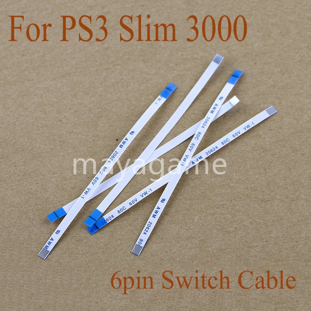 10 Peças de Cabo Flat para PlayStation 3 PS3 Slim 3000: A Solução Real para Problemas de Ligações do Botão de Energia