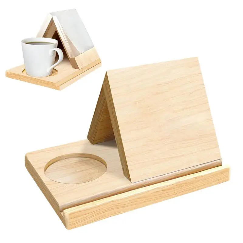 

Book Holder Rest Bookshelf Book Stand With Coffee Cup Holder Book Stand Rest For Readers Teachers Writers Students For Books