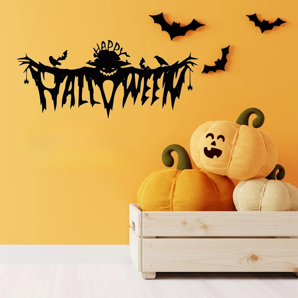 1 stuks stijlvol Halloween-themodecor: coole muurkunst voor binnenwoonkamer. Zwarte klassieke stijl met metalen wandophanging