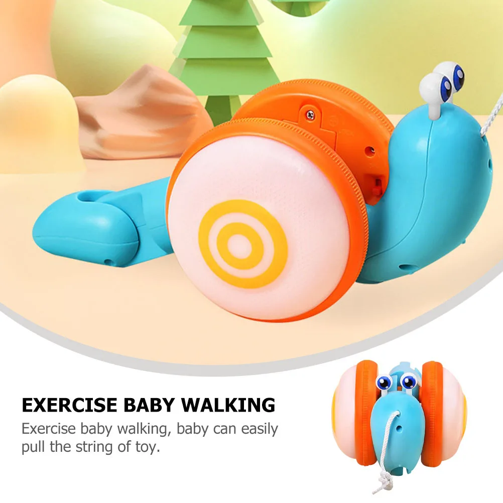 زميل لعب سلسلة سحب الحلزون للأطفال الصغار مشاية للتعليم المبكر لعبة سحب الحلزون للتعلم