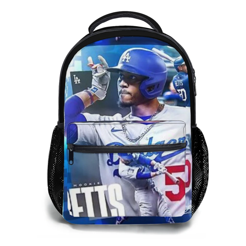 Mookie Betts-mochila de gran capacidad con múltiples bolsillos, bolsa de libros, ajustable, 17 pulgadas, nueva moda