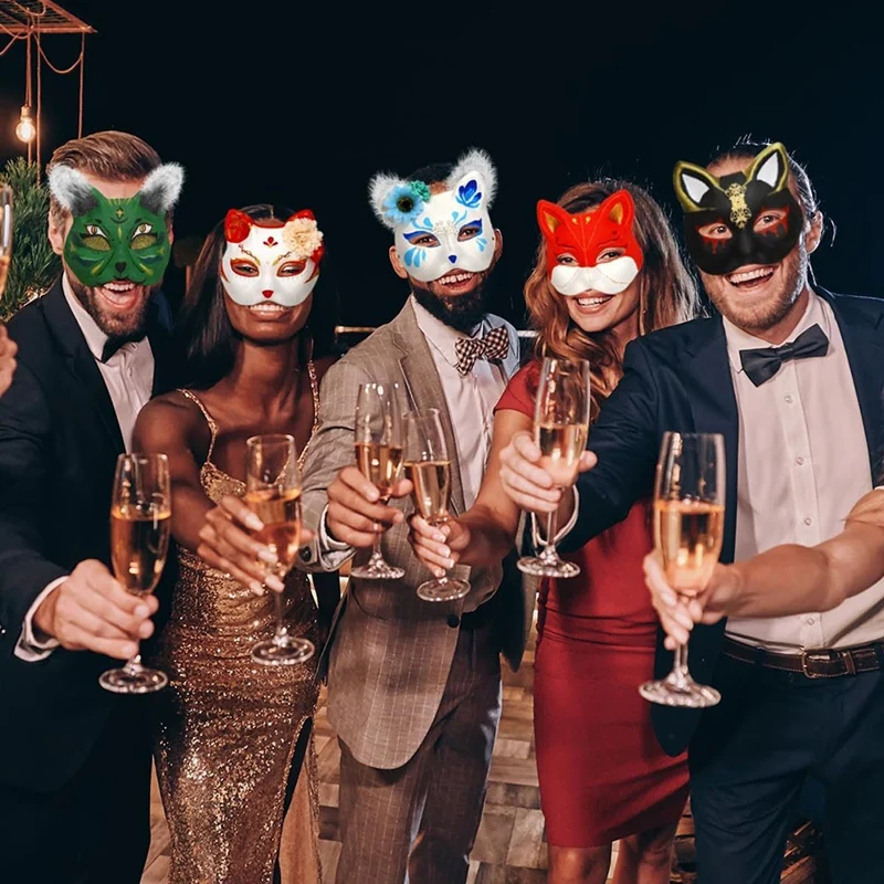 Zestaw masek, puste DIY Therian Gear Stuff baza maski Spra Paint, impreza cosplay na Halloween