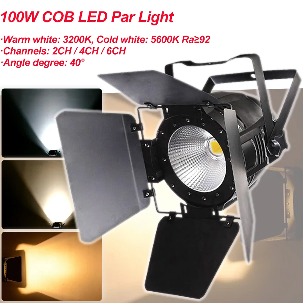 NEW100W Led Cob Blinder Par Can Lights With Bandoor For Family Birthday Party DJ Theater Wedding Stage Lighting