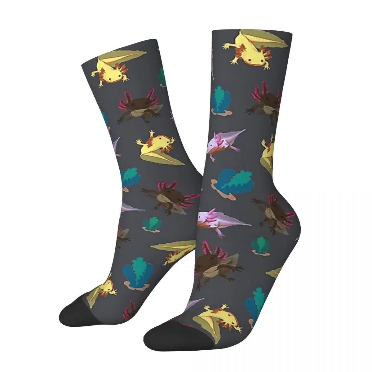 

Axolotls Pattern Socks Harajuku Sweat Absorbing Stockings All Season Long Socks Accessories for Unisex Birthday Present