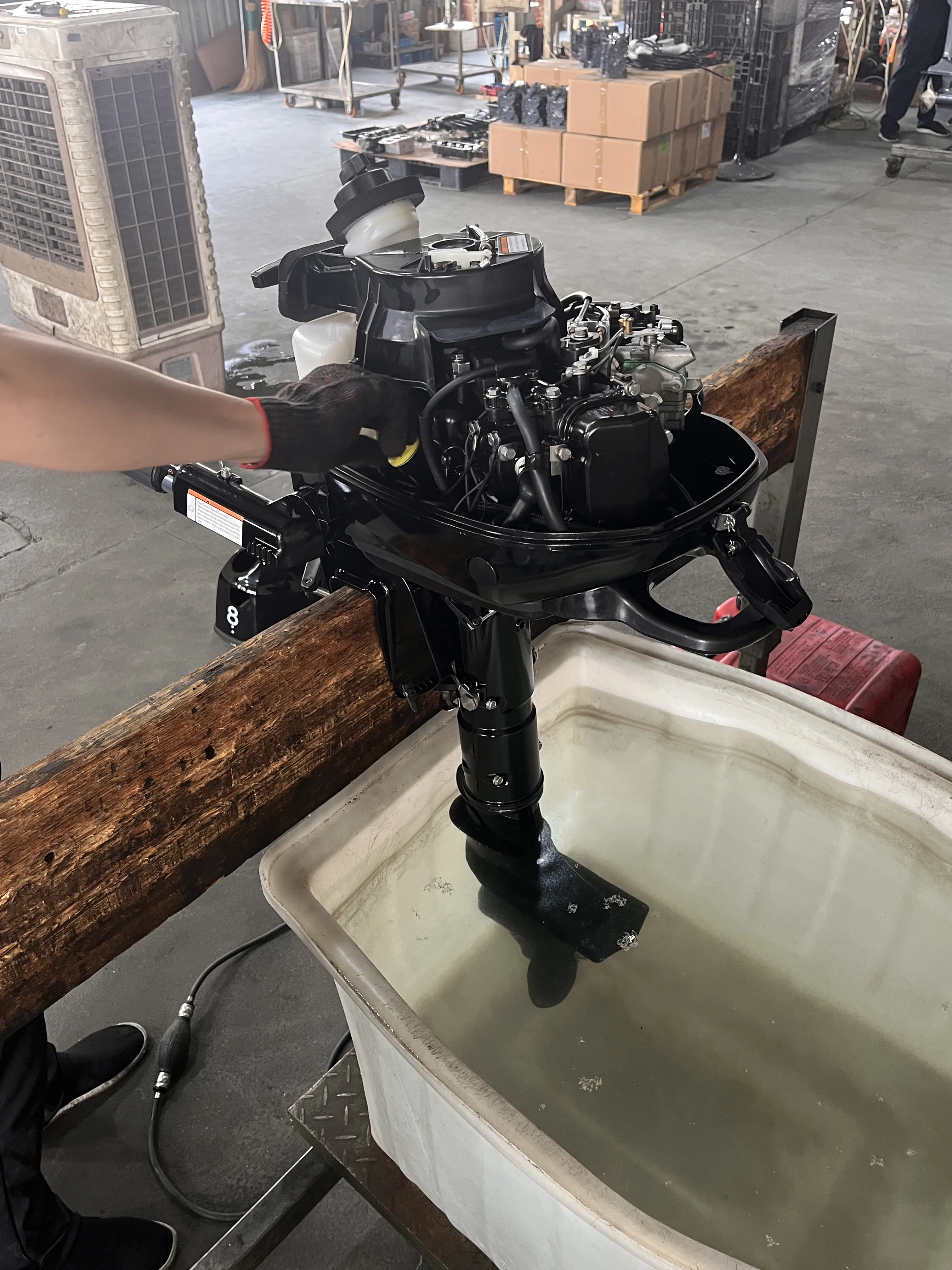 8HP 4-Stroke Outboards Water Cooled Anqidi F8 Tiller Handle 4.4KW Petrol Outboard Engines