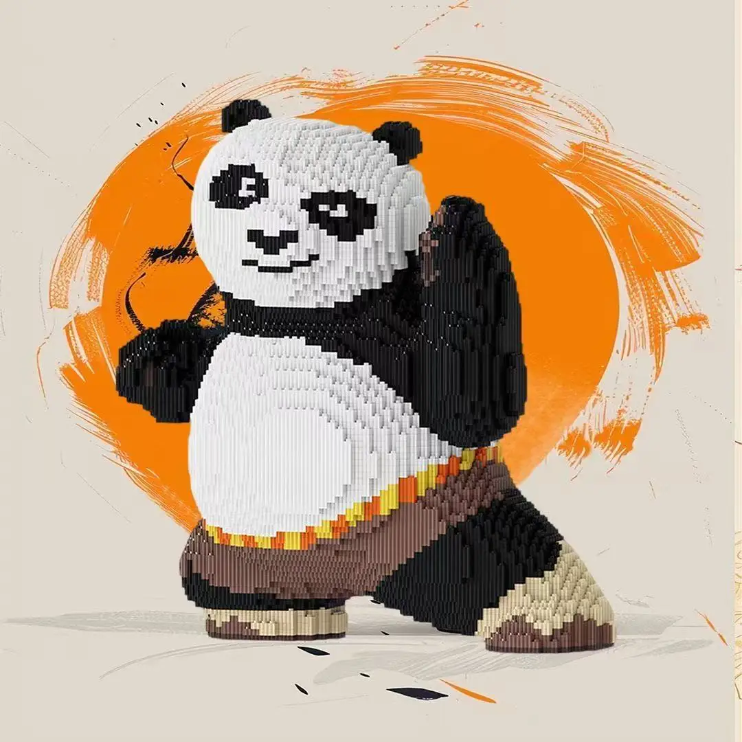 

Микрочастицы-конструкторы для детей: 3D-модели животных из мультфильма «Панда Гунфу», развивающие игрушки-украшения для самостоятельной сборки