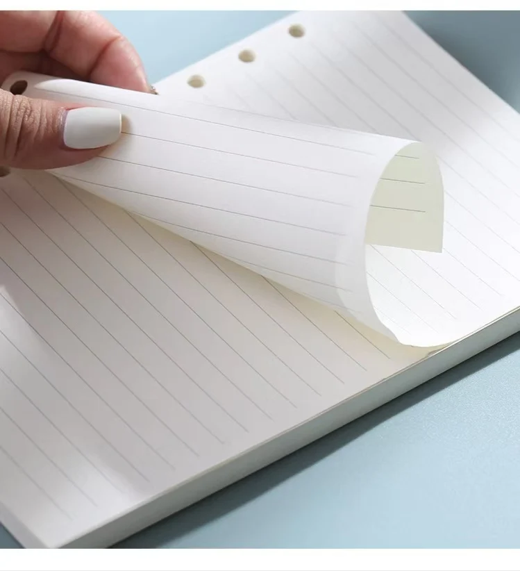 رقاقة بديلة للكمبيوتر الدفتري مقاس A5 ورق أوراق شجر فضفاضة ورق كرافت ورق خط فارغ للوازم المكتبية والمدرسية #3