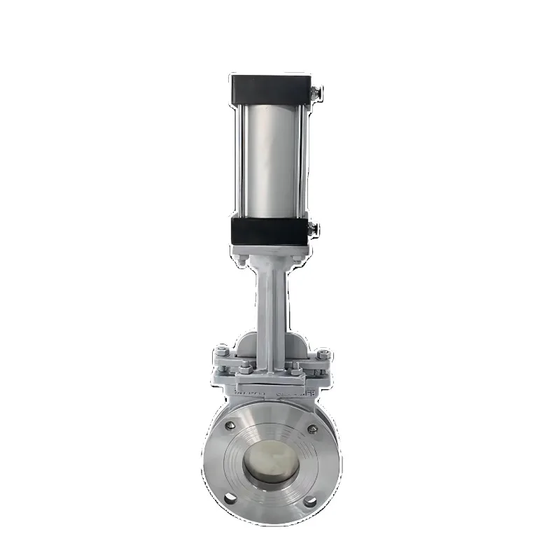 flange pneumatic knife gate valve 10 inch 150LB stainless steel knife gate valve mud knife gate valve