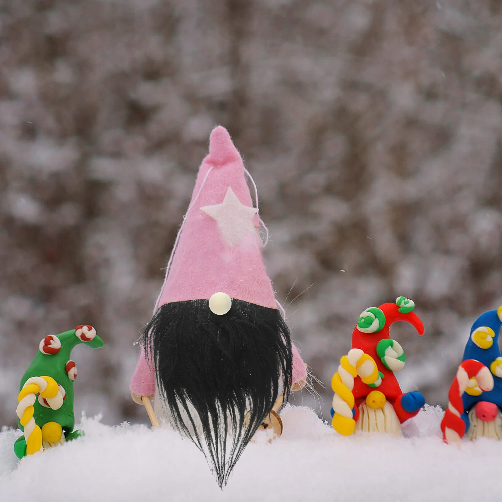 

3 комплекта аксессуаров для бороды гнома, предварительно вырезанные принадлежности для рукоделия из искусственной бороды, деревянные бусины, материал для изготовления гномов, деревянные шарики