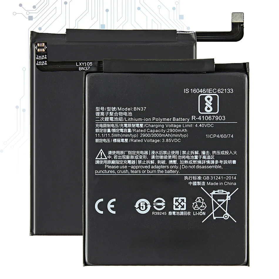 3000mAh BN37 for xiao mi Redmi 6  Battery For Xiaomi Redmi 6 Redmi6 Redmi 6A Redrice 6 Bateria + Free tool