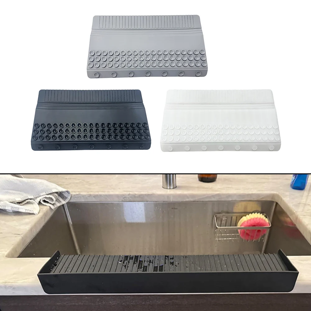 

1pc Silicone Sink Rim Splash Guard Protector Faucet Splash Guard Mat Drain Pad Countertop Protector Kitchen Water Baffle