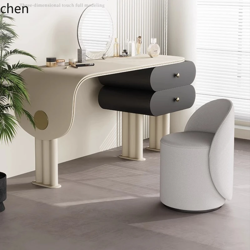 

HXL minimalist light luxury dresser saddle leather bedroom storage cabinet minimalist desk