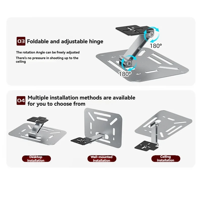 FEDI-قابلة للطي للمكتب المنزلي لجهاز عرض المسرح، دعامة تثبيت على الحائط والسقف مع دوران 180 درجة #3