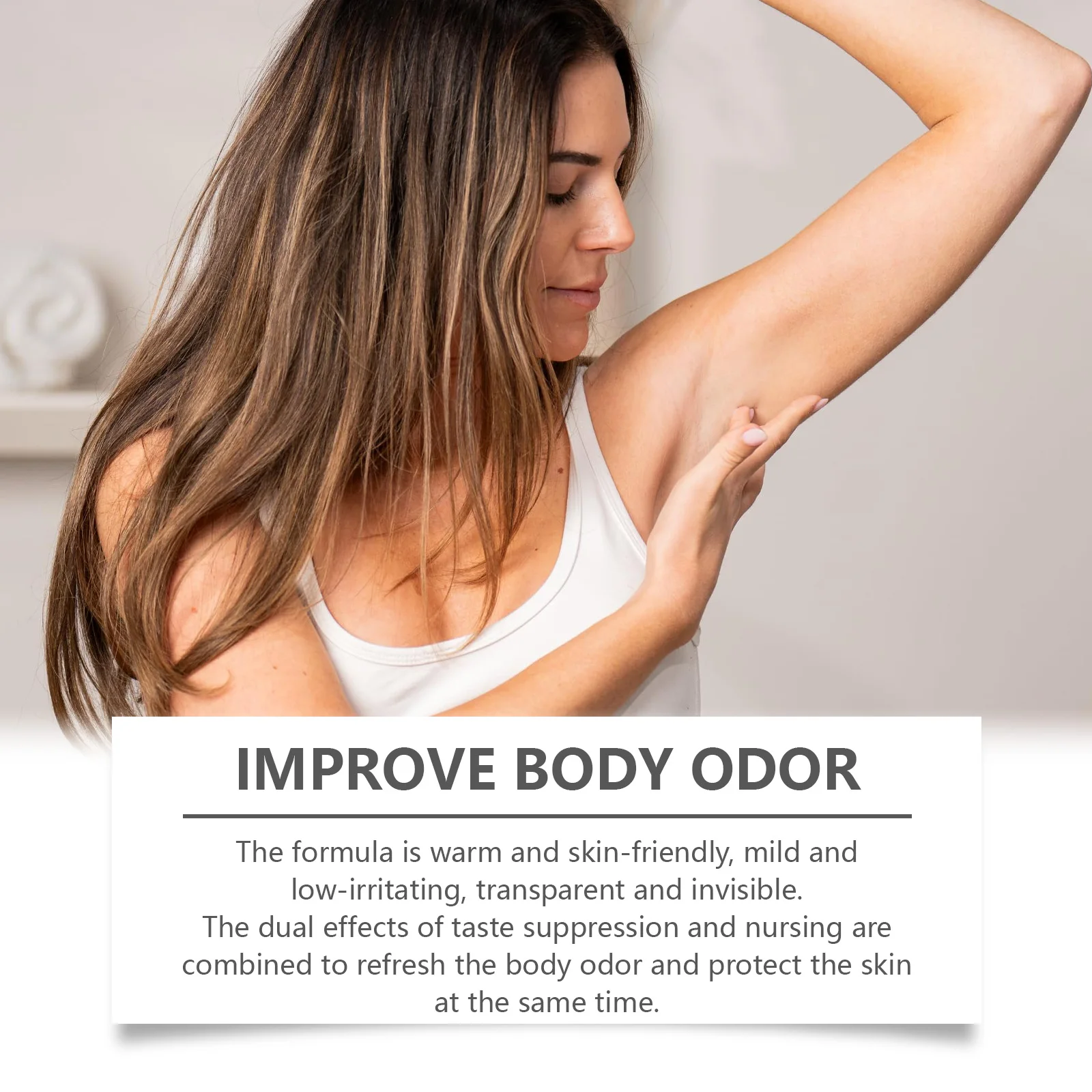 Invisible Deodorant Stick Vanilla Pistachio Scent Bad Odor Control All Day Odor Block Underarm Care Lasting Fresh Underarm Cream