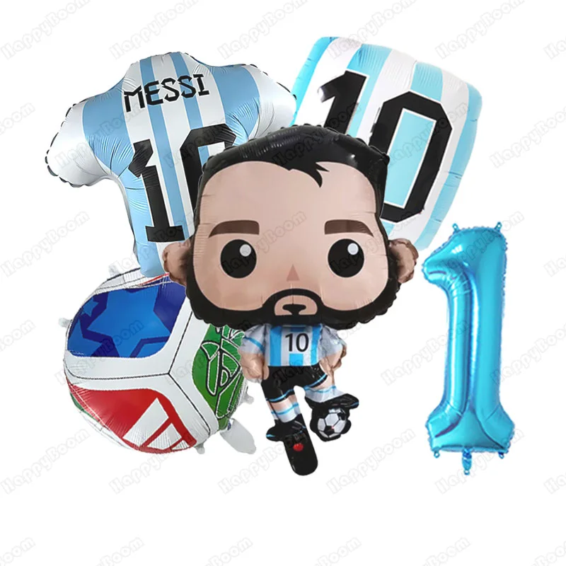 5Pcs Messi Soccer Birthday Alu - đánh giá và giá Confetti Balloon Set