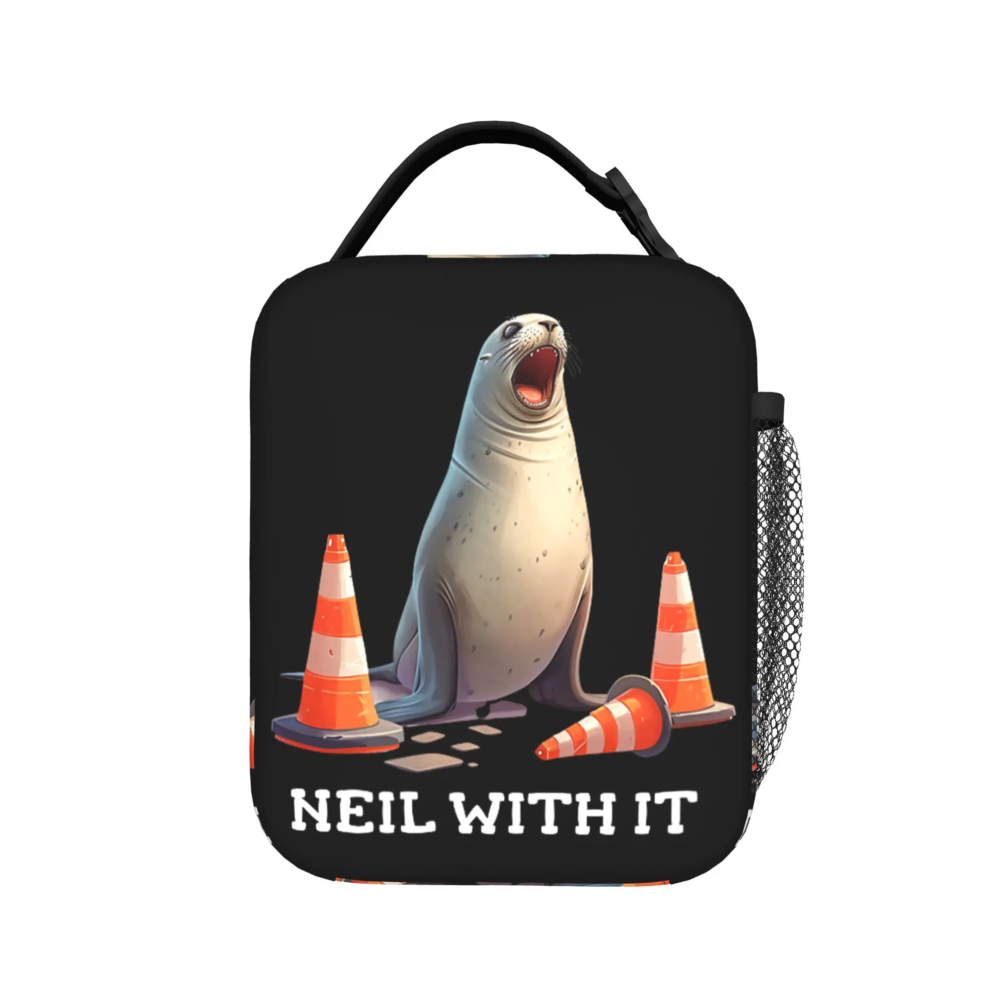 Neil The Seal Funny Elephant Seal Meme Thermal Insulated Lunch Bag for Picnic  Reusable Bento Box Cooler Thermal Lunch Boxes