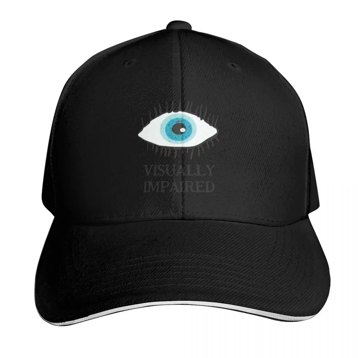 Visually impaired vision loss Baseball Cap Adjustable Buckle Closure Moisture Wicking Quick Dry Curved Brim Classic Fit