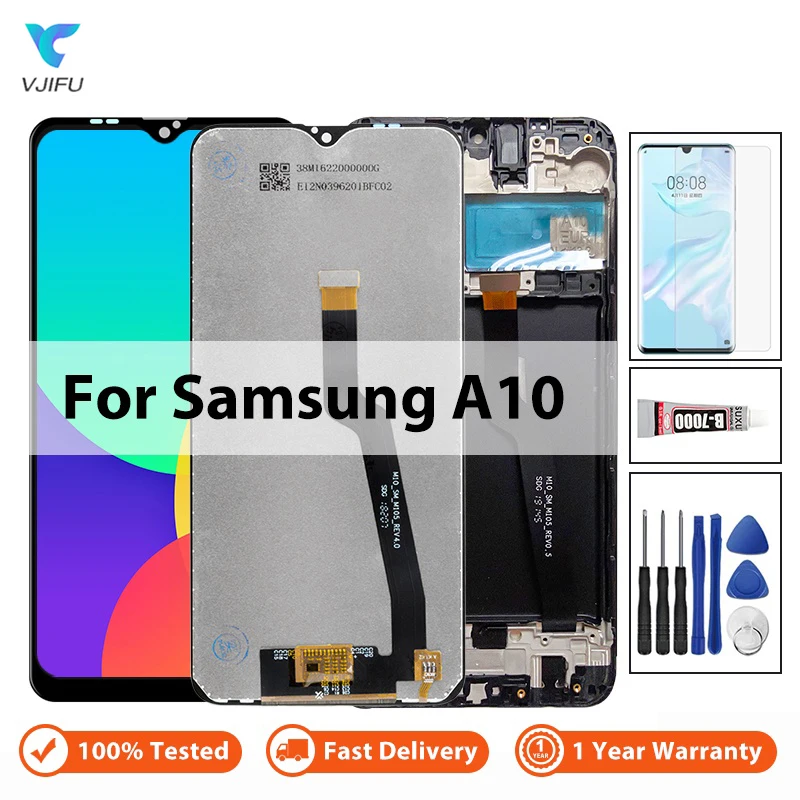 LCD For Samsung Galaxy A10 A10S A105 A107 Display Touch Screen Assembly With Frame A105F SM-A105G A107M Phone Parts Replacement