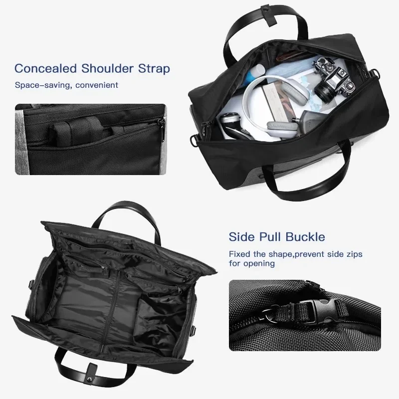 Multifunctional Gym Bag Set for Men, Storage Travel Bag, Large Capacity Luggage Bag, Waterproof Duffel Bag, Shoe Pocket