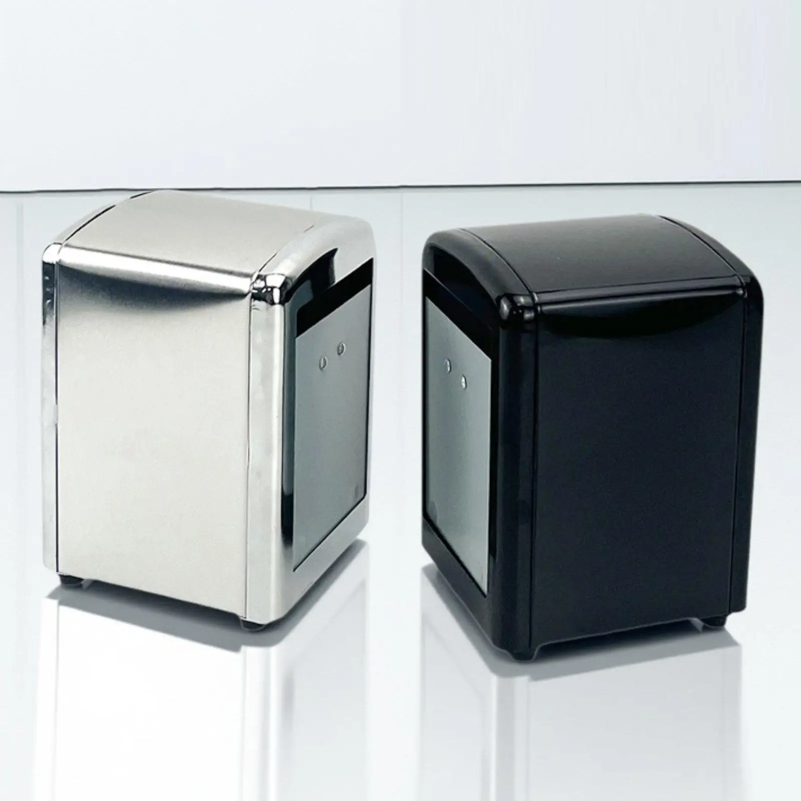 Stainless Steel Tissue Box Cover Decorative Living Room Bathroom Diner Kitchen Car Desk Table Facial Tissues Tissue Holder
