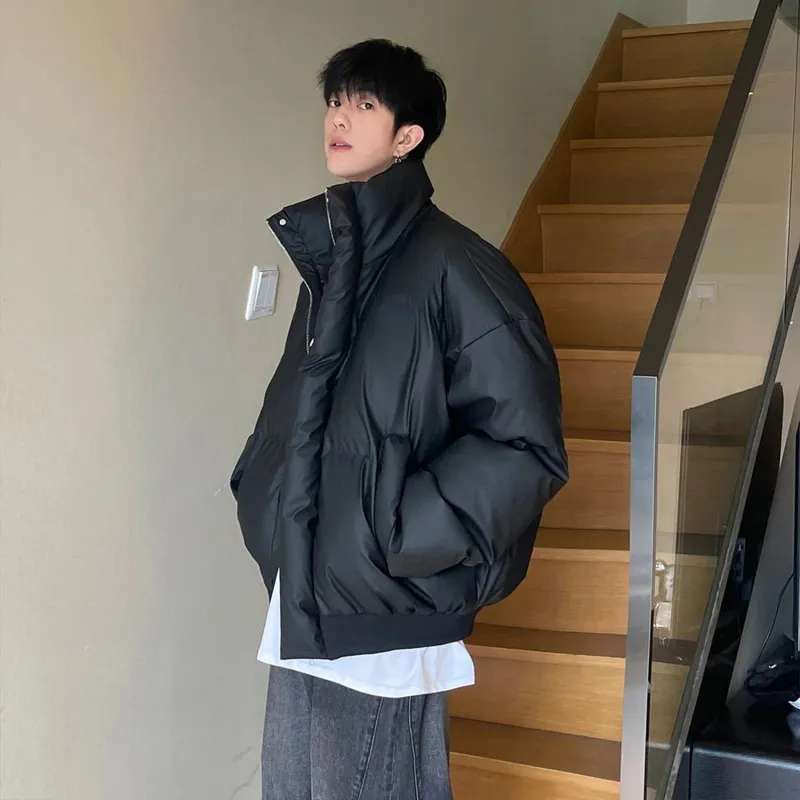 

Ортовая хлопковая куртка из искусственной кожи с воротником-стойкой, зимняя одежда для пар, мужское пальто Faion S526, специальное 70 хлебных пальто