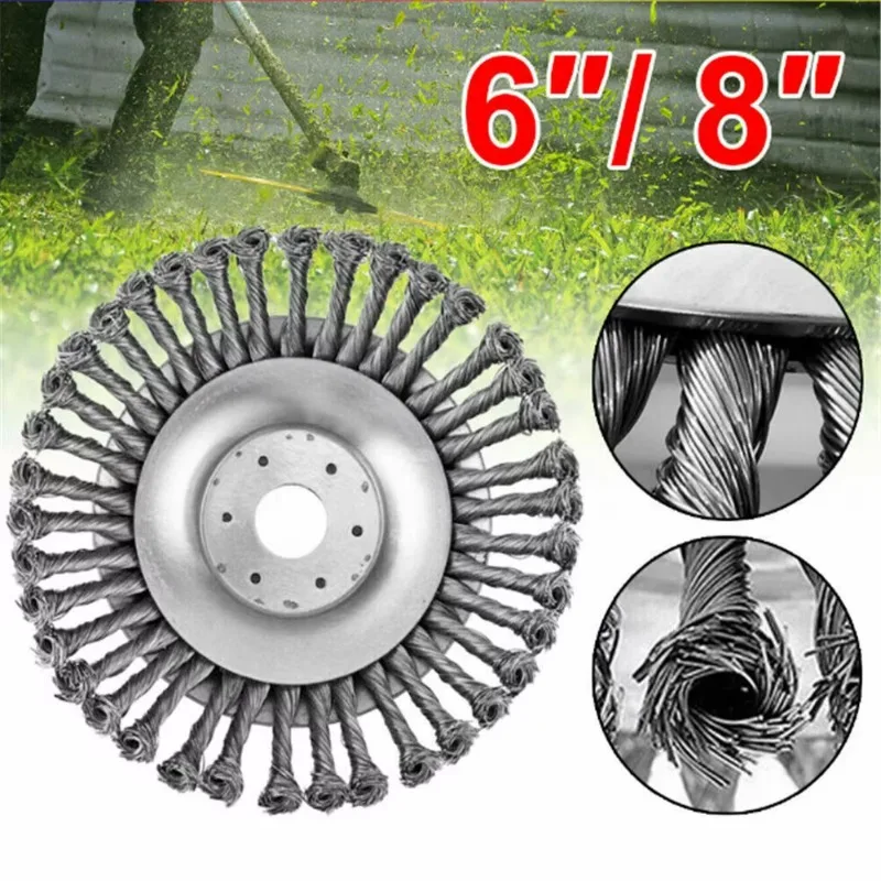 

Tool Parts Lawn Mower Bowl Shaped Steel Wire 8-inch Twisted Wheel Universal Brush Weeding Disc Garden Weeding Brush Long Service