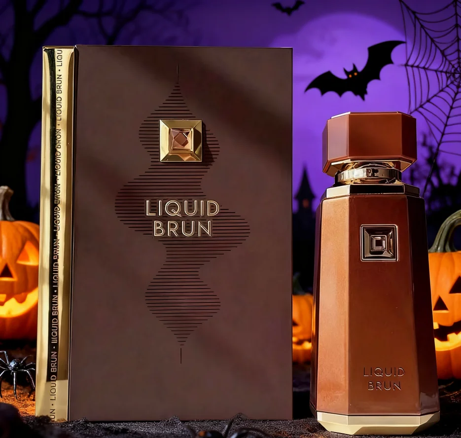 LIQUID BRUN Perfume unisex -100 ml/3,4 oz Perfume de colonia de onza árabe de lujo | Perfume de almizcle picante Woody | Perfume de larga duración Oi