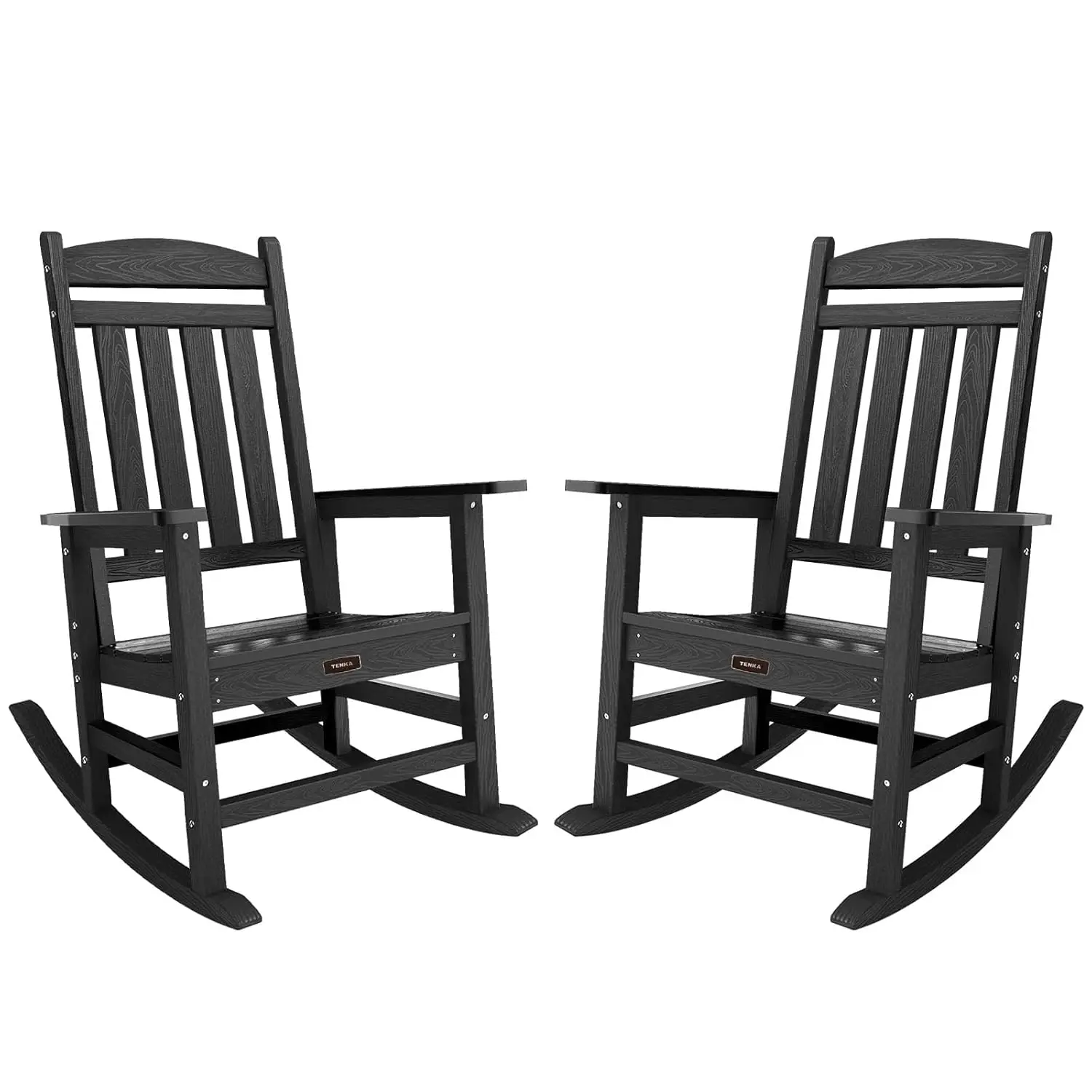 HDPE Oversized Rocking Chair Set of 2 All Weather Porch Lawn Garden, Customized