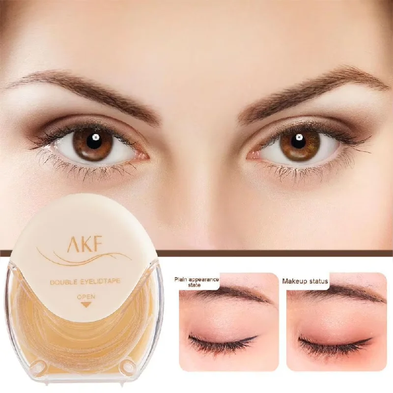 AKF Double Eyelin Natural Exclusivo sem rastros para folículos oculares inchados segurando maquiagem e modelagem