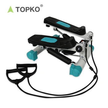 TOPKO home gym equipment fitness mini step exercise steppers machine with resistance bands