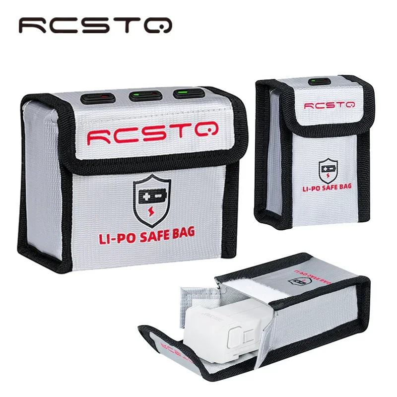 

RCSTQ Battery Safety Bag For DJI Mini 3 Pro /Mini 2 Battery Explosion Proof Bag Fireproof Storage Packet For DJI FPV Accessories