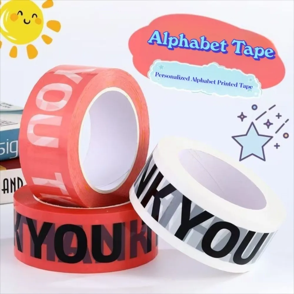 Patterns Colorful Packaging Tape High Strength OPP Material Decorative Tape High Viscosity Thank You Tape DIY Projects