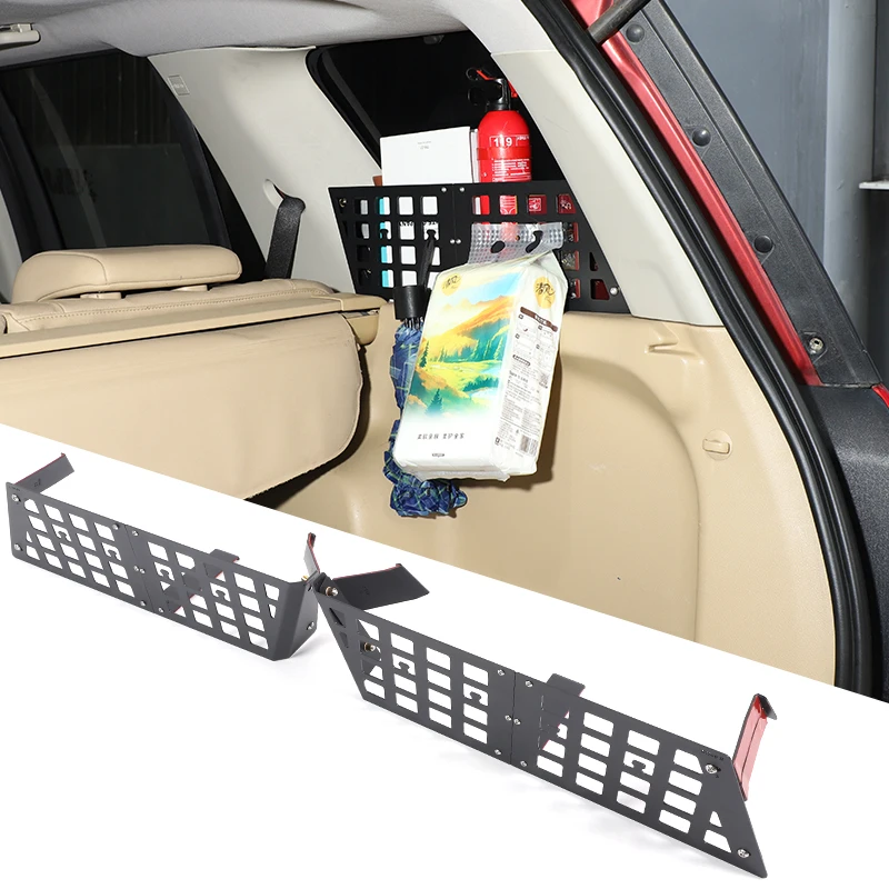 

2piece set Aluminum alloy black For Land Rover Freelander 2 LR2 2007-2015 car trunk side window storage fence Car accessories