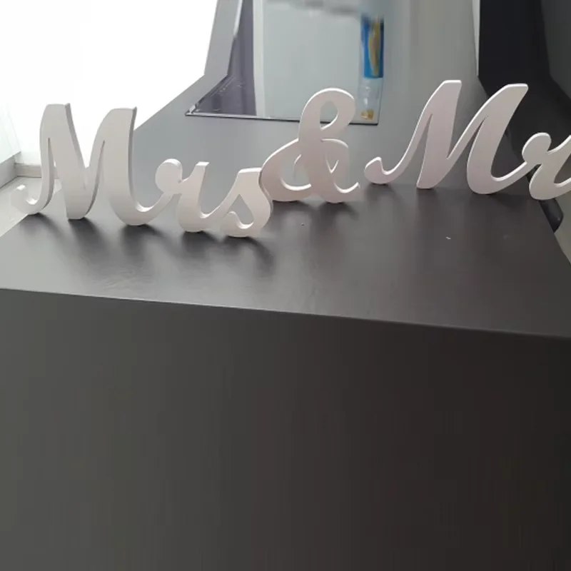 

Custom Mr and Mrs Wedding Sign Wooden and Freestanding Letters Sweetheart Table Decoration