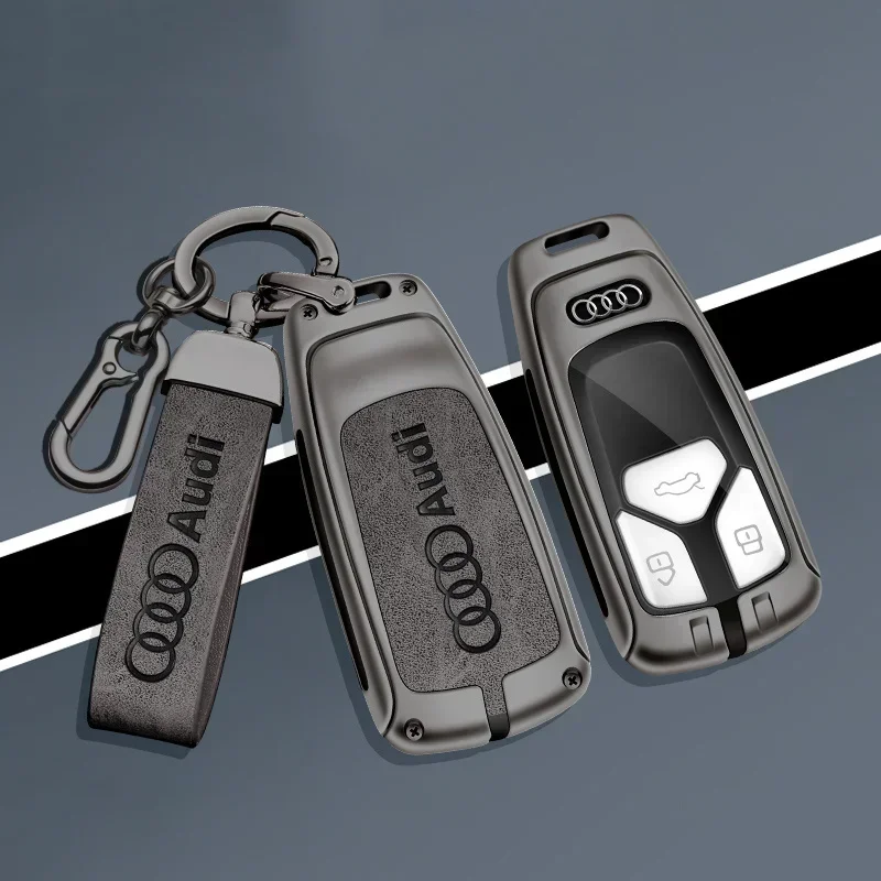 

Zinc Alloy Car Remote Key Case Cover Fob Protector Shell for Audi A4 B9 A5 A6 8S 8W Q5 Q7 4M S4 S5 S7 TT TTS TFSI RS Accessories