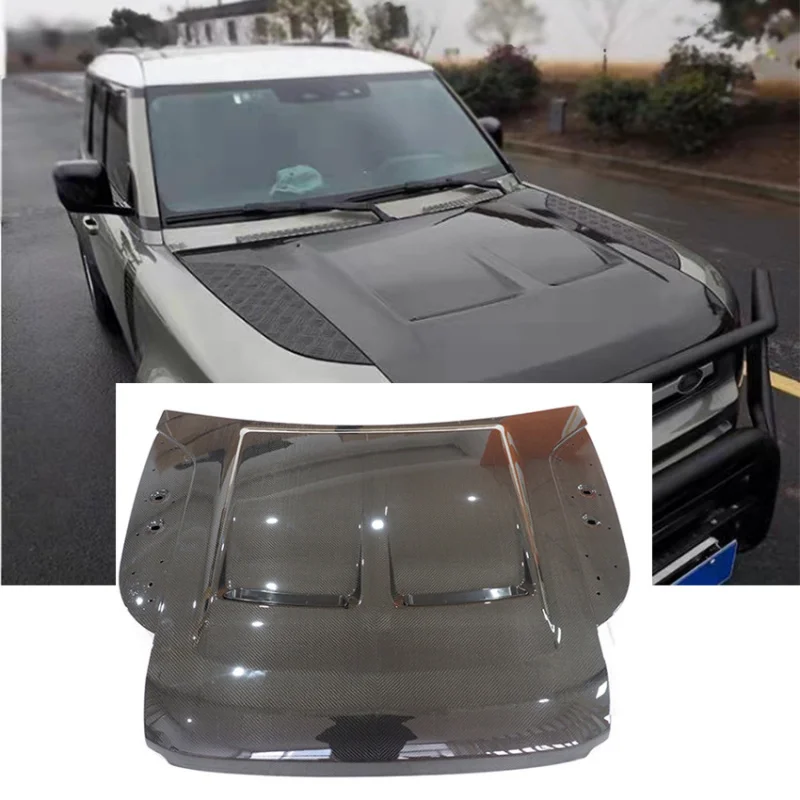 

Подходит для Land Rover Defender 90 110 2020-2023, модифицированный капот из углеродного волокна