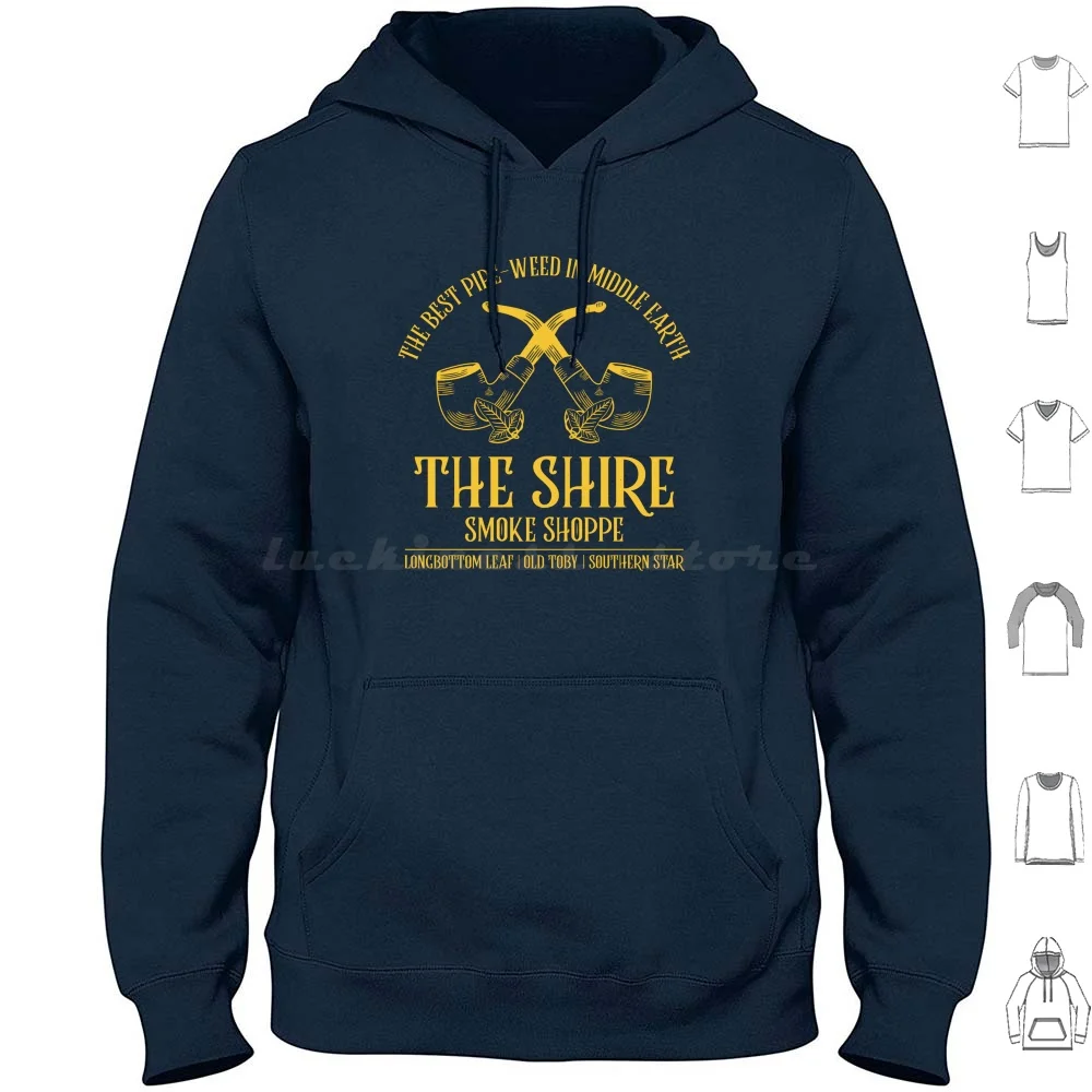 The Shire Smoke Shoppe Hoodies Long Sleeve Tolkien Fantasy Gandalf Frodo The Middle Earth Aragorn Bilbo Ring The Jrr