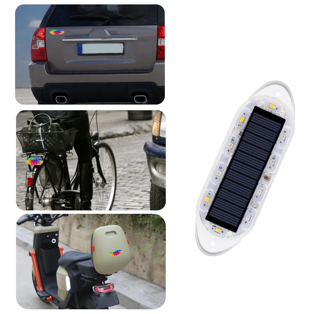 LED Solar Car Warning Light for Universal Bycles / Motobycles / Cars