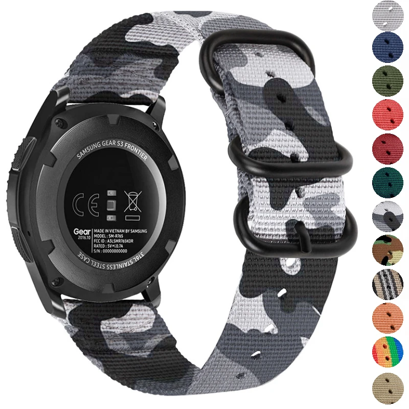 

Nylon Loop Strap For Huawei Watch 3 GT3-2 Pro Samsung Galaxy Watch 3/Gear S3 Three-ring Bracelet Amazfit GTR4/Stratos 22mm Band