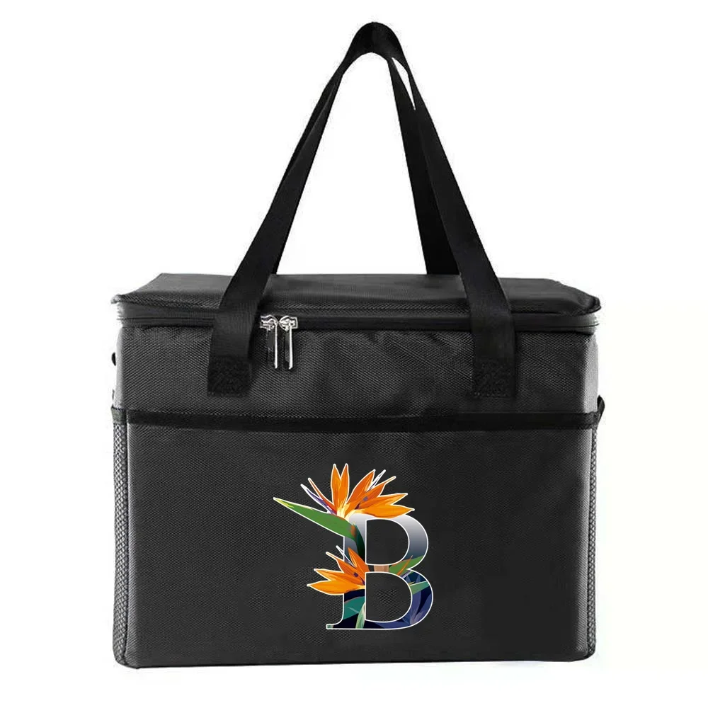 Thermal Bag Portable Lunch Bags Insulated Cooler Bag Food Bento Bags Printing Flower Color Series Travel Picnic Storage Ice Bags